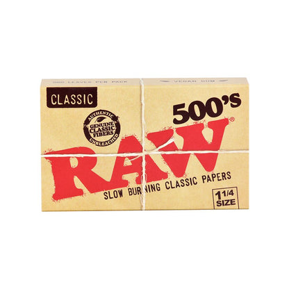 RAW Classic Creaseless 500's Papers - 500pc / 1 1/4" 20pk